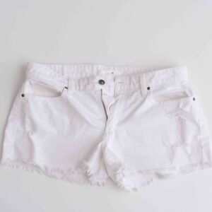 Joe's Jeans White Frayed Hem Denim Shorts